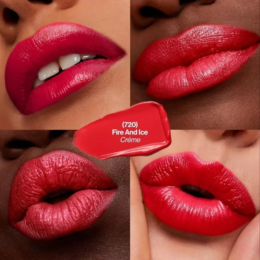 REVLON Fire & Ice Lipstick + BPURE Carnation Lip Jelly Set Classic Red Gloss Duo